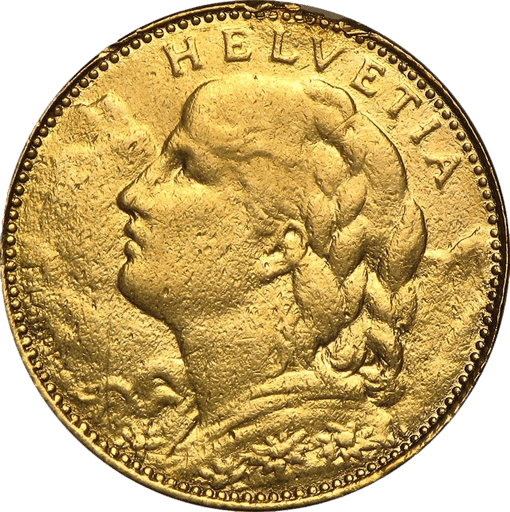 Komplettsatz 7x10 Schweizer Franken Gold Vreneli (1911-1922)