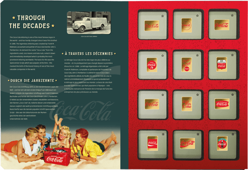 Gold Through The Decades Coca Cola Komplett Set