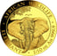 1/10 Unze Gold Somalia Elefant 2021