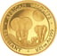 1/25 Unze Gold Somalia Elefant 2014