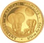 1/50 Unze Gold Somalia Elefant 2014