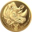 1 Unze Gold Big Five II Nashorn 2022 PP (Auflage: 500 | 3. Motiv | im Etui)
