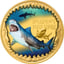 1 Unze Gold Deadly & Dangerous Tigerhai 2023 (Auflage: 150 | Polierte Platte | coloriert)