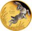 1 Unze Gold Lunar III Jahr des Hasen 2023 (Auflage: 188 | Polierte Platte | coloriert)