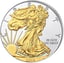 1 Unze Silber American Eagle 2016 (teilvergoldet)