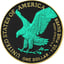 1 Unze Silber American Eagle 2023 Golden Glow (Auflage: 50 | teilvergoldet | coloriert)