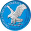 1 Unze Silber American Eagle Space Blue 2022 (coloriert | Auflage: 100)