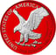 1 Unze Silber American Eagle Space Red 2022 (coloriert | Auflage: 100)