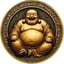 1 Unze Silber Buddha lachend 2024 (Auflage: 50 | coloriert | vergoldet)