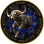 1 Unze Silber Sternzeichen Stier 2025 (Auflage: 100 | teilvergoldet | mit Diamant)