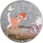 1 Unze Silber Walt Disney Bambi & Schmetterling 2022 (Auflage: 1.942 | coloriert | Polierte Platte)