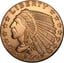 2 Unze Kupfermünze Incuse Indian 1929