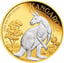 2 Unze Silber Känguru Nugget 2023 (Auflage: 3.000 | Reverse gilded)