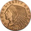 5 Unze Kupfermünze Incuse Indian 1929