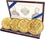 Komplettsatz 4 Münzen Gold Rubel Zar Nikolaus (5 Rubel, 7,5 Rubel 10 Rubel, 15 Rubel)