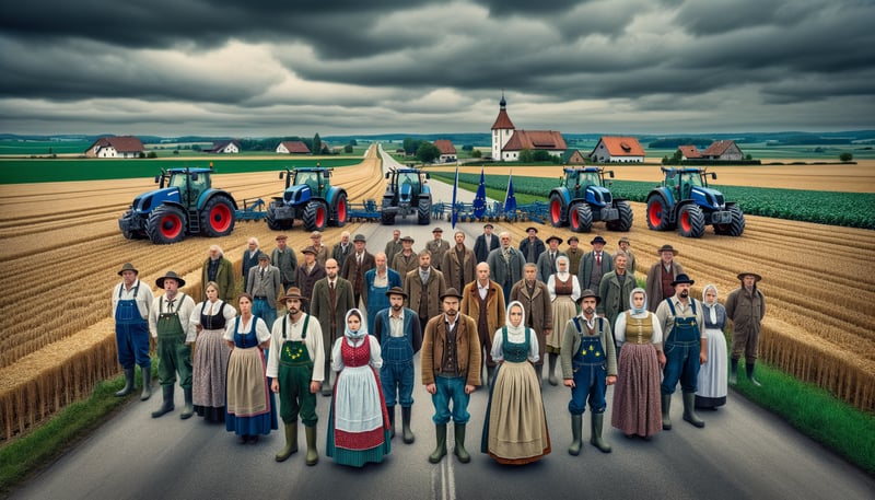 Landwirte in Tschechien und Deutschland vereint im Protest gegen EU